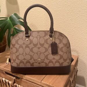 Coach signature print crossbody bag in brown